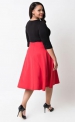 Dwukolorowa sukienka plus size , czerwono czarna