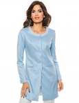 Błękitny żakardowy płaszcz z perełkami | modny płaszcz Heine, Ashley Brooke
