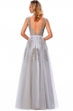 Tiulowa suknia ślubna zdobiona gipiurową koronką 