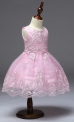 Jasno różowa sukienka dla dziewczynki na wesele, dla małej druhny, na urodziny