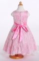 Różowo biała sukienka dla dziewczynki na wesele, urodziny, dla małej druhny