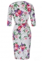 Sukienka z żakietem w kwiaty | elegancki komplet ołówkowa sukienka i żakiecik