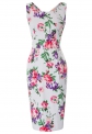 Sukienka z żakietem w kwiaty | elegancki komplet ołówkowa sukienka i żakiecik