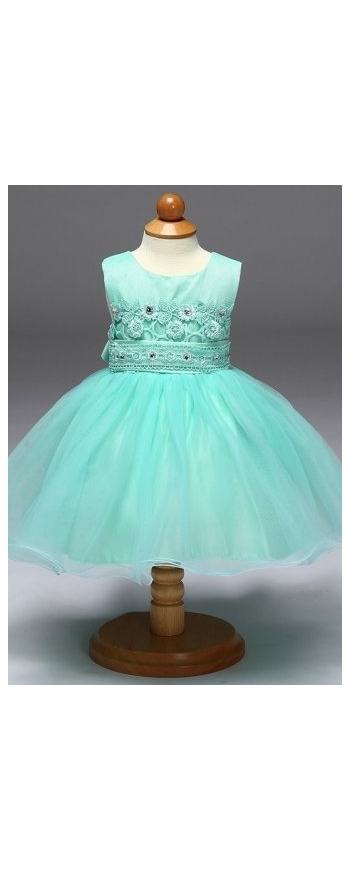 Tiulowa turkusowa sukienka dla dziewczynki |sukienka dziecięca na wesele, urodziny, święta