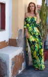 Kwiatowa sukienka hiszpanka z zwiewnego materiału Klara - Aleksandra Kostka