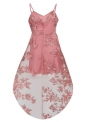 Różowa sukienka z wydłużonym tyłem