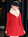 Czerwony wiosenny płaszczyk dla dziewczynki