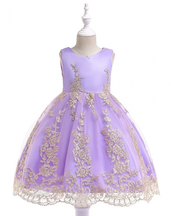 Jasno fioletowa sukienka dla dziewczynki na wesele, na święta