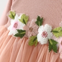 Tiulowa sukienka dla dziewczynki z kwiatkami