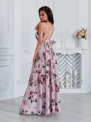 Długa suknia z pudrowo różowymi różami Megi