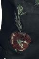 Czarna kurtka z kwiatowym haftem