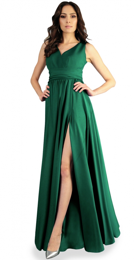 Zielona sukienka na wesele, na studniówkę, długa suknia wieczorowa rozmiary 34- 52, m374