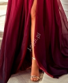 Amarantowa cieniowana sukienka wieczorowa, m417