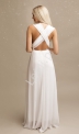 Szyfonowa sukienka ślubna w kolorze białym z wiązaniem na wiele sposobów