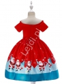 Czerwona sukienka świąteczna dla dziewczynki