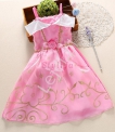 Jasno różowa sukienka na bal karnawałowy, dziecięca sukienka śpiącej królewny