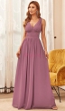 Wyszczuplająca sukienka plus size w kolorze pustynno różowym 9016
