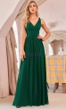 Butelkowo zielona sukienka wieczorowa o wysmuklającym kroju 9016