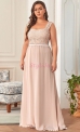 Pastelowo różowa sukienka plus size 704