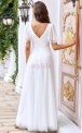 Ślubna sukienka o wyszczuplającym kroju, tiulowa suknia ślubna0278