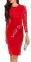 Elegancka sukienka ołówkowa w czerwonym kolorze 337-8