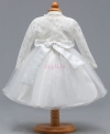 Dziecięca biała sukienka z bolerkiem, sukienka na chrzciny Z007