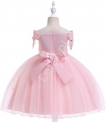 Fenomenalna sukienka dla dziewczynki w jasno różowym kolorze 057