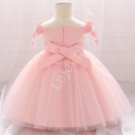 Różowa sukienka dla dziewczynki na roczek, na wesele, na święta 057