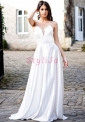 Biała sukienka ślubna z satynobawełny na cienkich ramiączkach 2188
