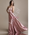 Brudno różowa sukienka wieczorowa z kryształkami 2188