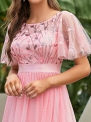 Fenomenalna sukienka dla druhny, na wesele w jasno różowym kolorze0904