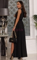 Wyszczuplająca sukienka brokatowa w czarnym kolorze z brokatem, Salma